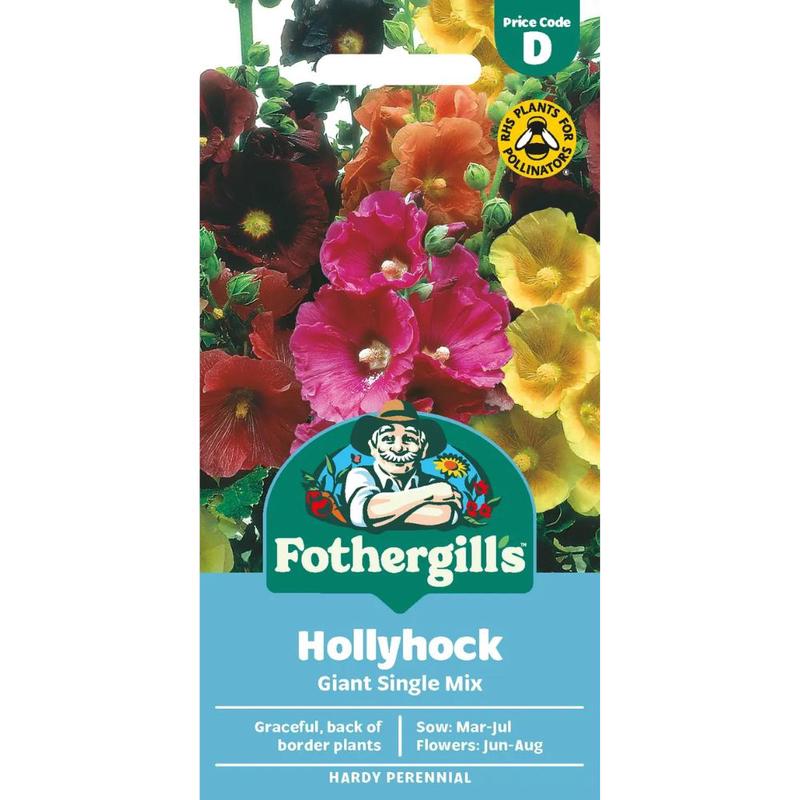 Mr Fothergills Hollyhock Giant Single Mixed Seeds