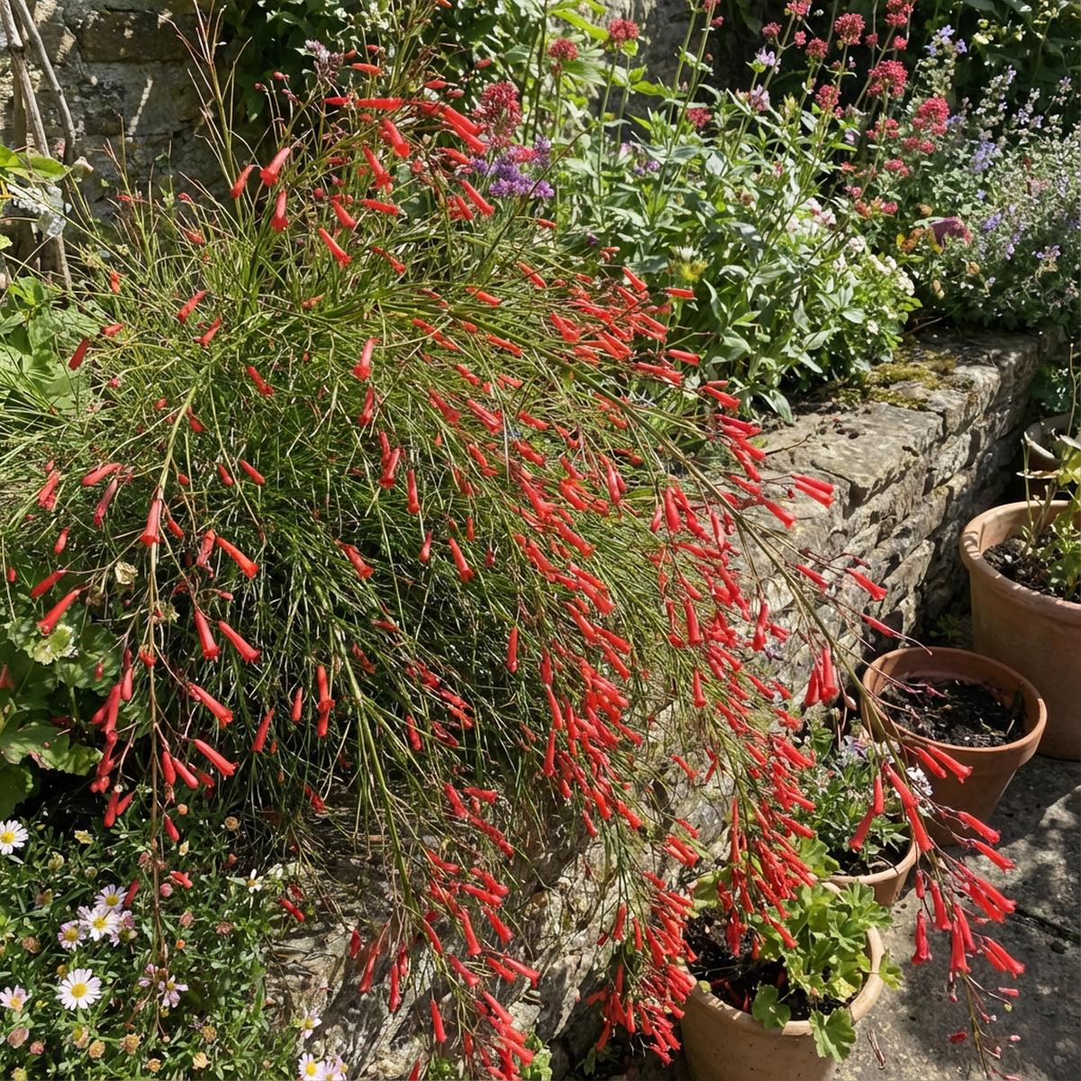 Russelia Flower Seeds Planting Red Cascade