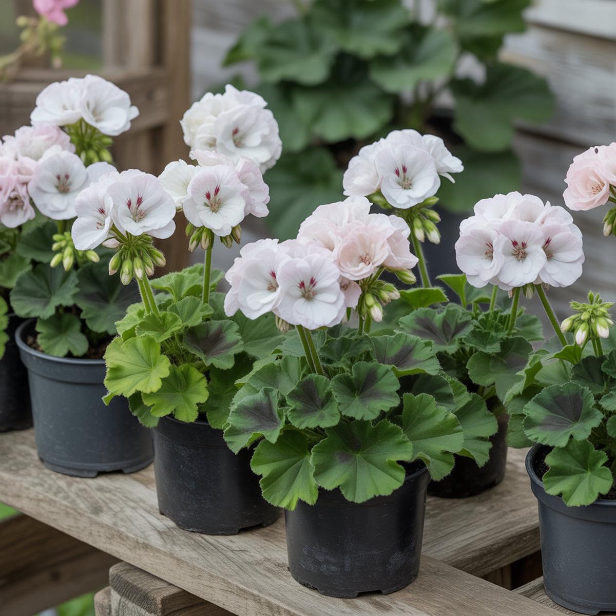 White Geranium Pelargonium Flower Planting for Your Garden Seeds for Stunning Blossoms