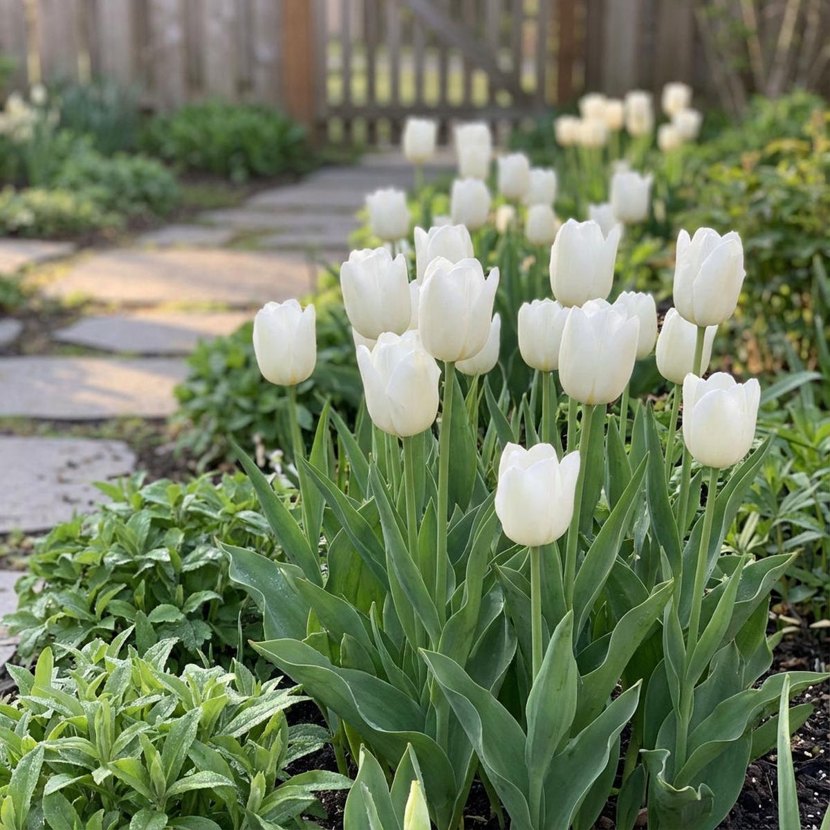 Tulip Flower White Collection Planting Seeds Perfect for Elegant and Serene Garden Blooms