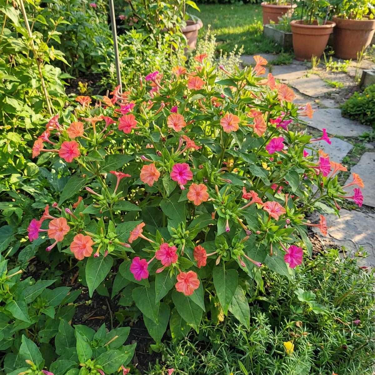 Orange Pink Mirabilis Seeds for Planting – Annual Flower Seeds for Vibrant Blooms