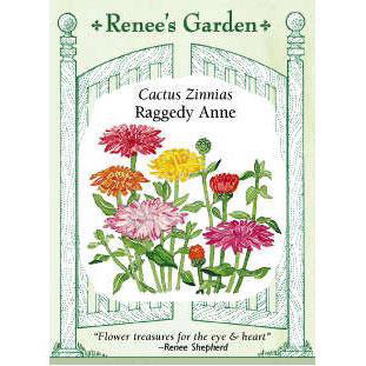 Raggedy Anne Cactus Zinnia Flower Seeds