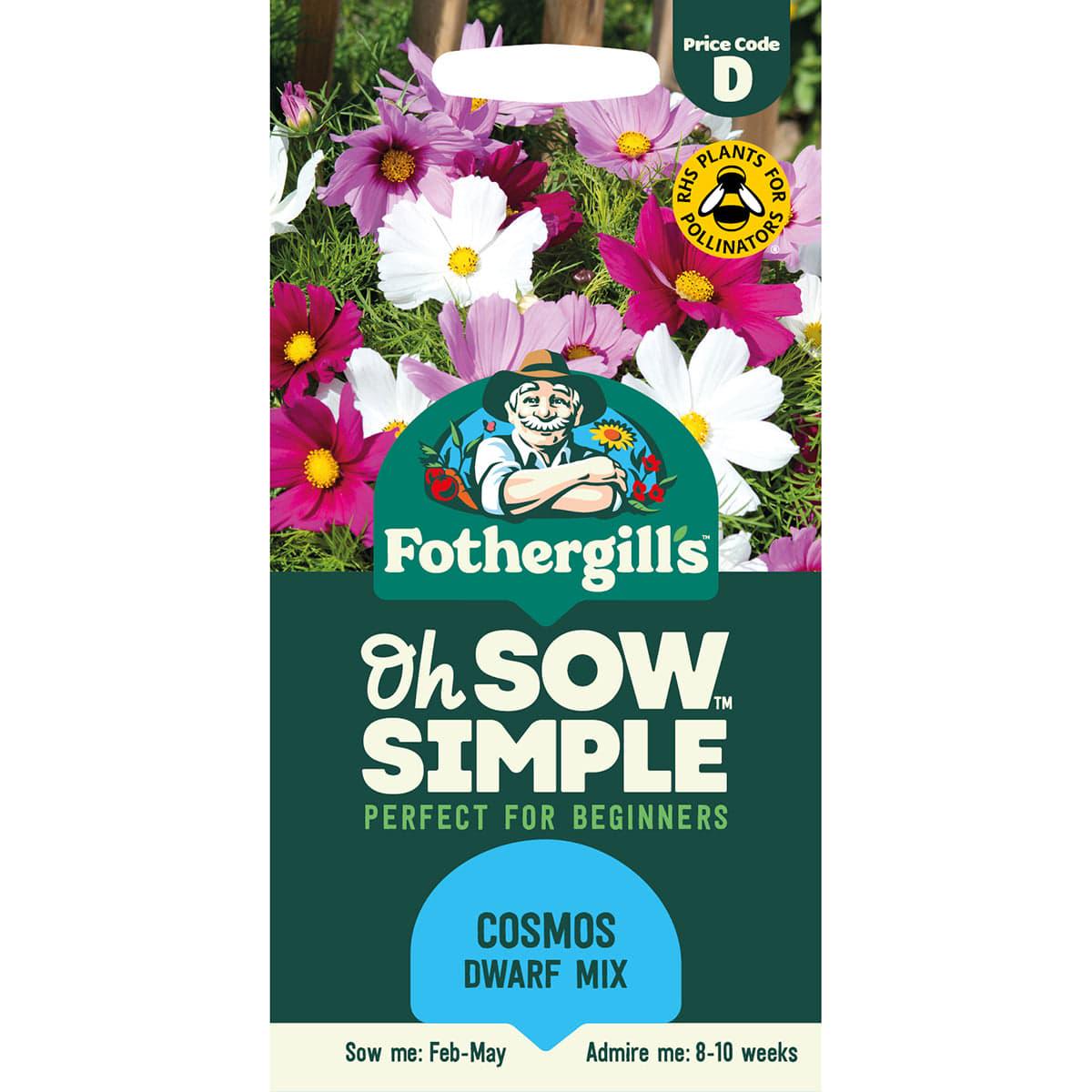 Oh Sow Simple – Cosmos (Dwarf) Candyfloss Mixed Seeds