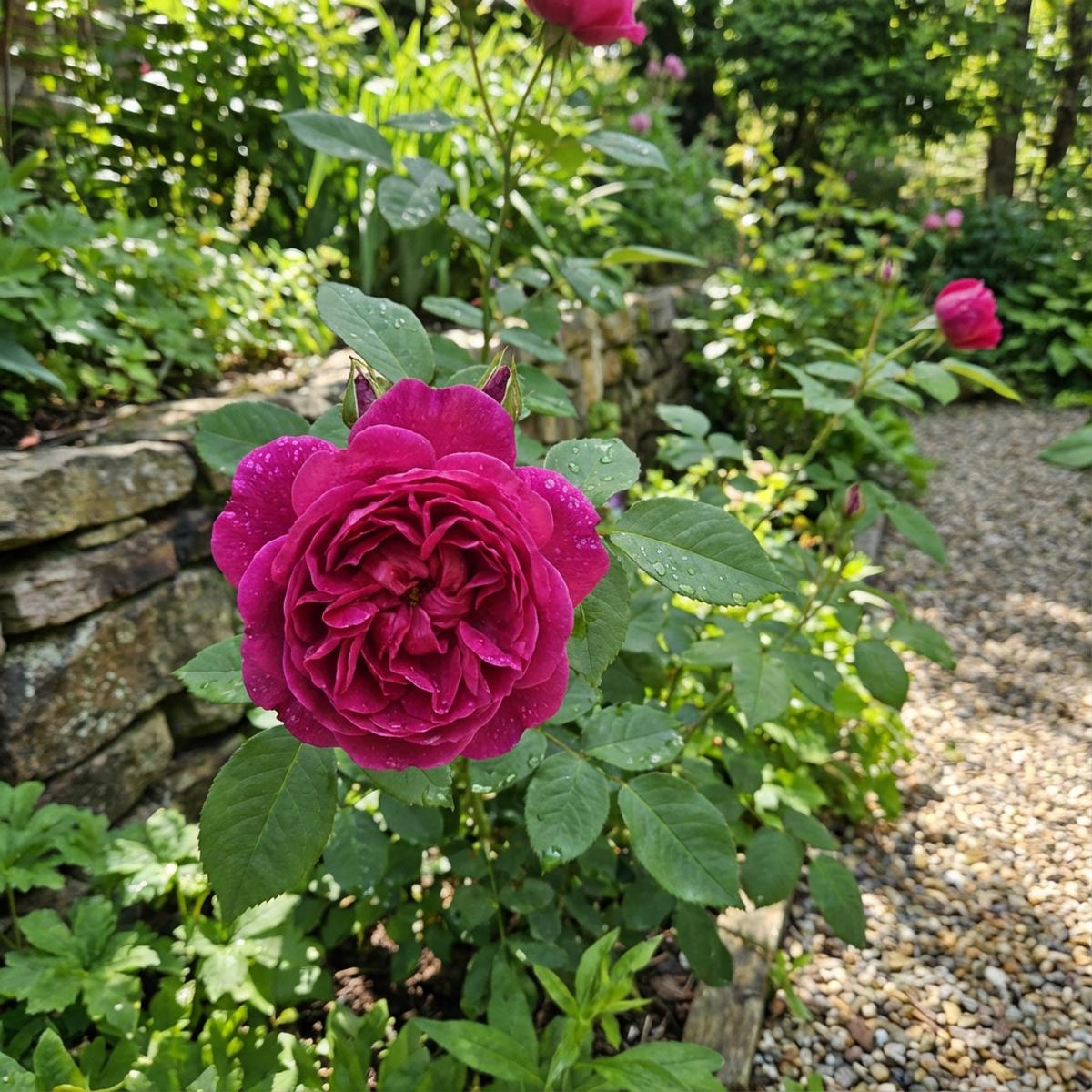 Dark Pink Lonza Gem Rose Flowering Seeds for Planting