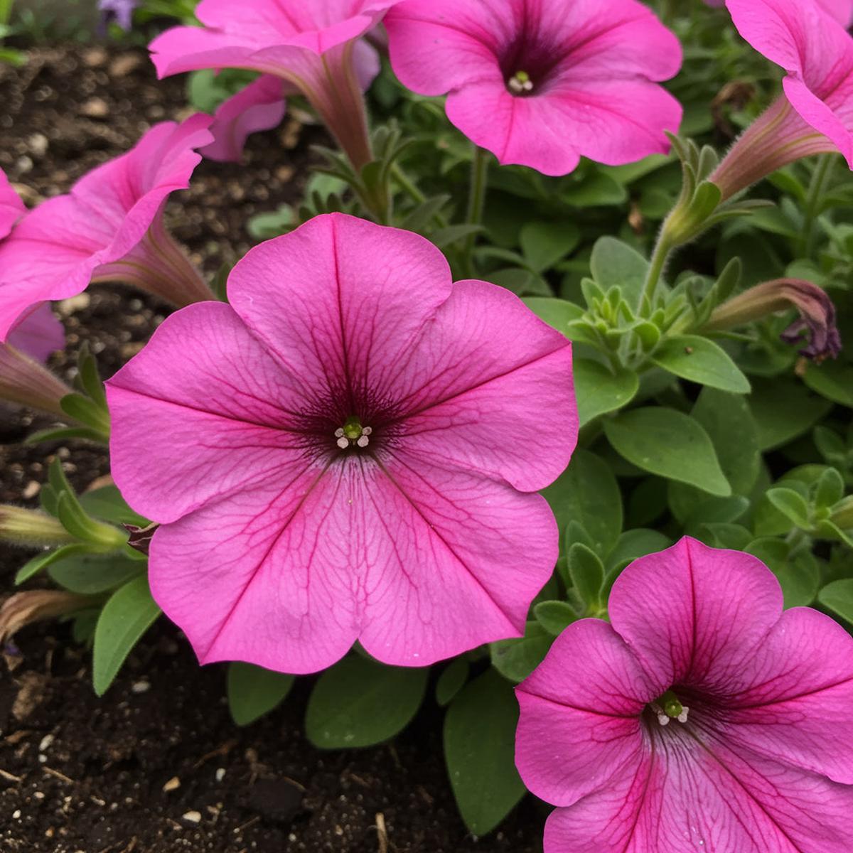Plant Petunia Flower Seeds in Pink for Lush Elegance and Striking Beauty