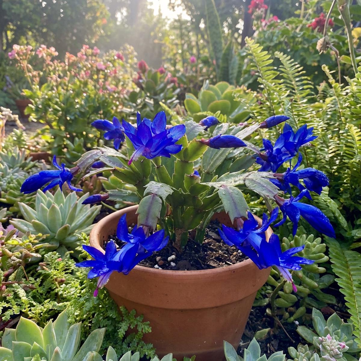 Zygocactus Truncatus Blue Flower Seeds for Vibrant Garden Planting