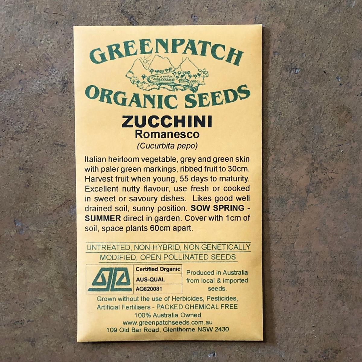 Zucchini 'Romanesco' Greenpatch Seeds