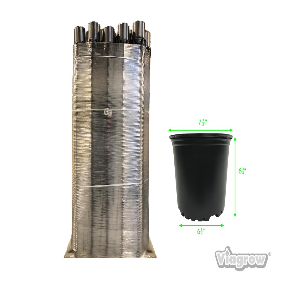1 gal. 7.875 in. L x 6.25 in. W x 6.75 in. H Black Indoor/Outdoor Plastic Nursery Pot 11,900-Pallet