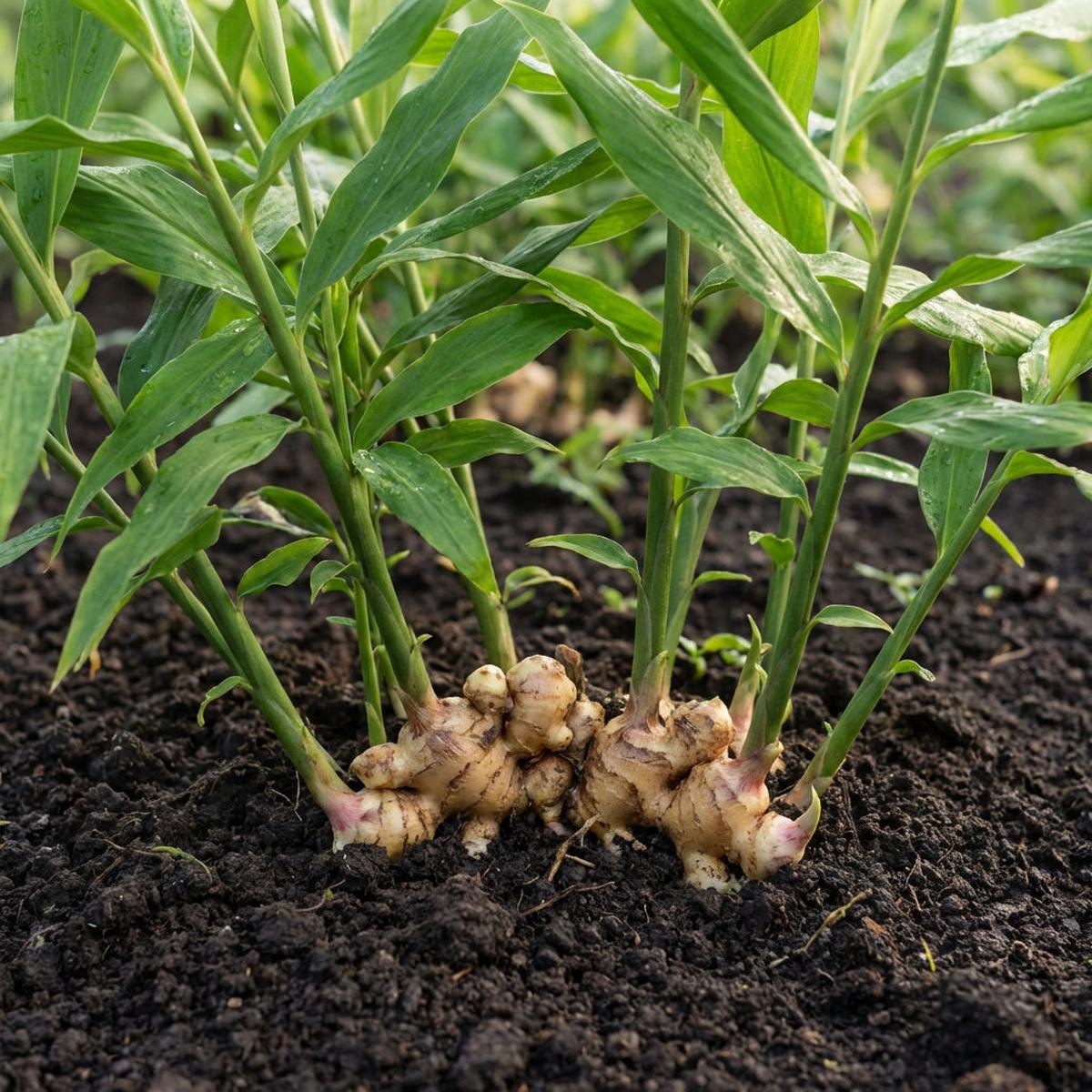 Zingiber officinale Organic Ginger Root Rhizomes for Planting Non-GMO High Yield Garden Variety