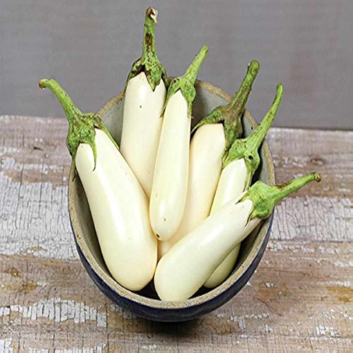 Casper White Eggplant Seeds for Planting for Vegetable Gardens and Urban Farms